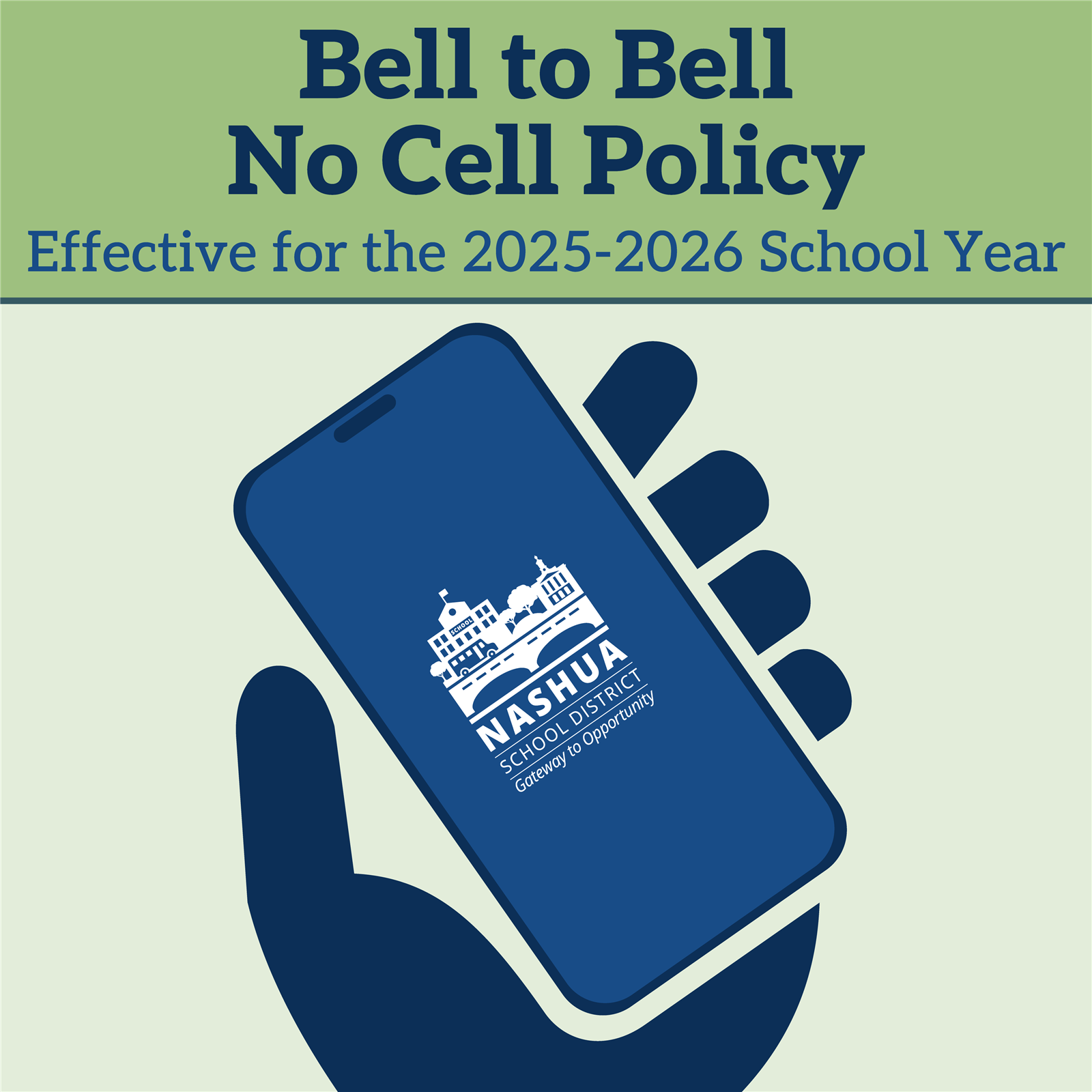  graphic of a cell phone policy