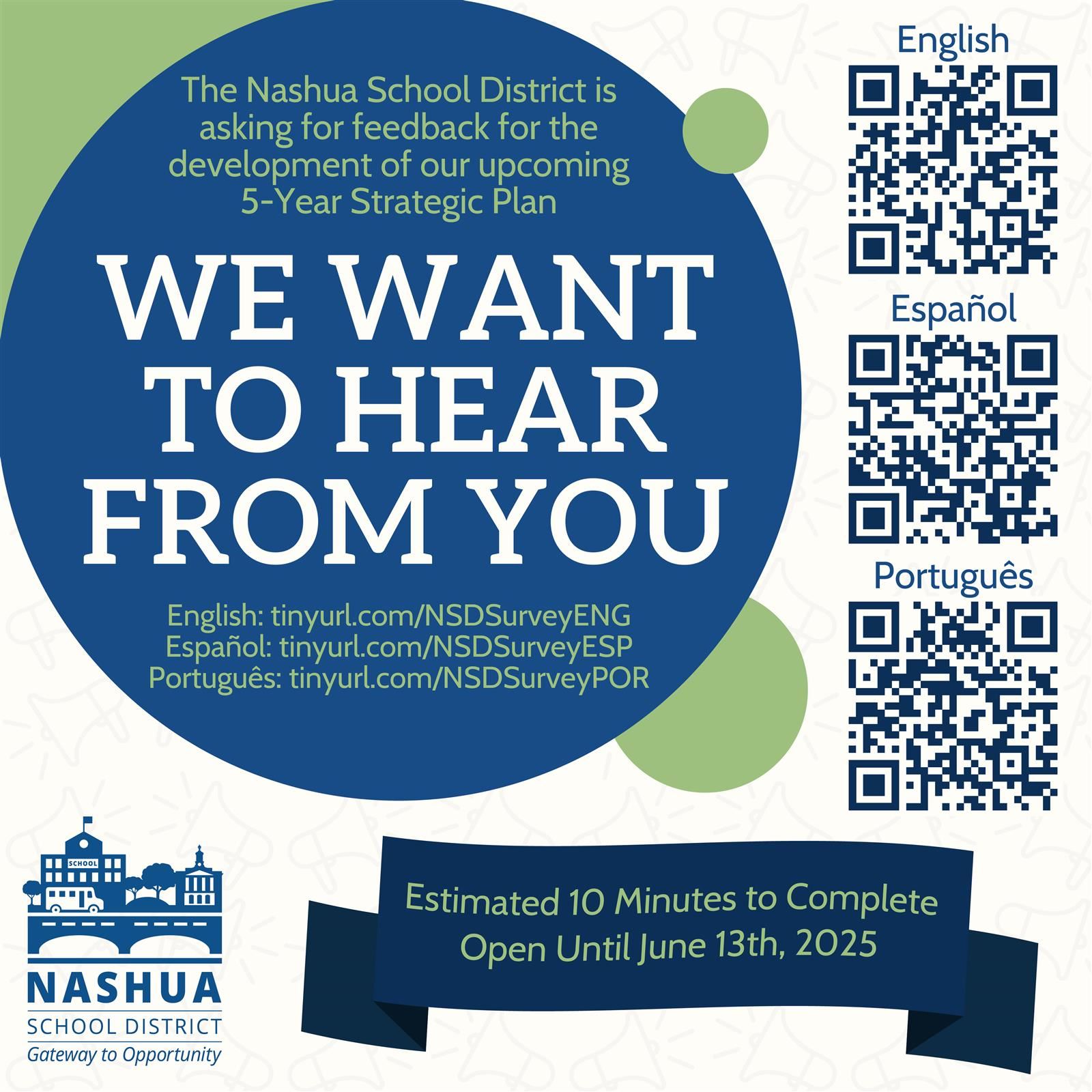  poster calling for stakeholders to take survey