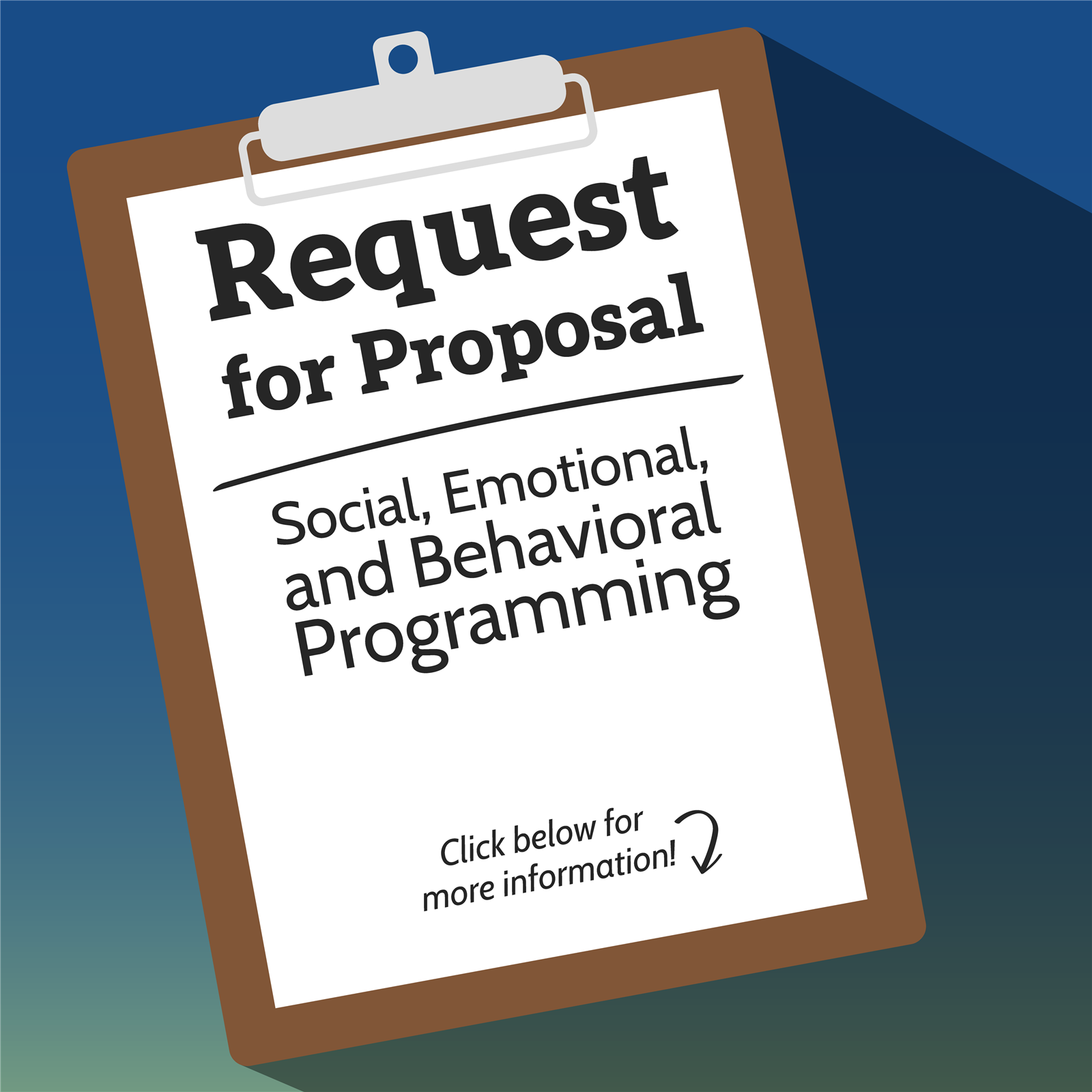 graphic showing a clipboard with the text "request for proposal"